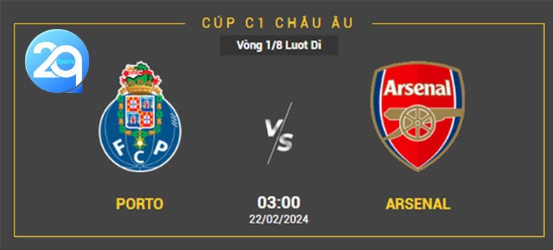 Nhận đinh soi kèo Porto Vs Arsenal, 03h ngày 22/2